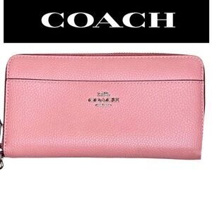 COACH Baby Pink Leather Wallet Wristlet w/Silver Hardware, EUC